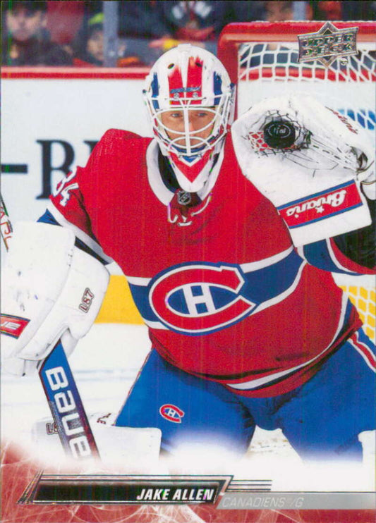 2022-23 Upper Deck Hockey #93 Jake Allen  Montreal Canadiens  Image 1
