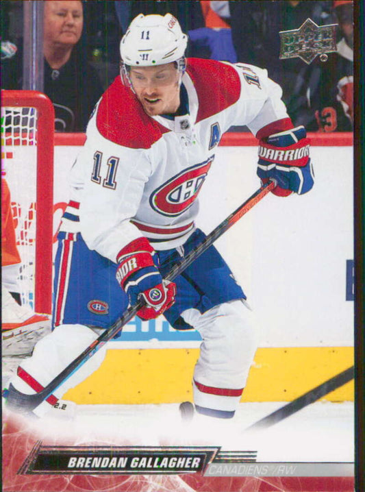 2022-23 Upper Deck Hockey #98 Brendan Gallagher  Montreal Canadiens  Image 1