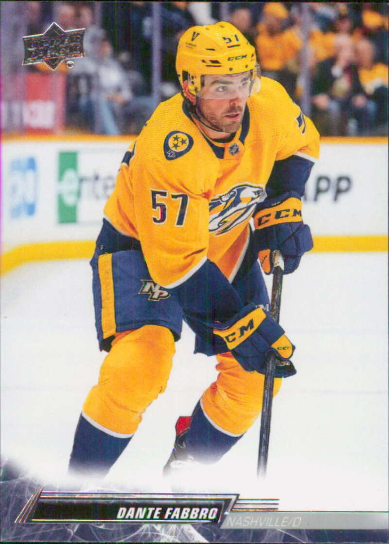 2022-23 Upper Deck Hockey #101 Dante Fabbro Nashville Predators Image 1