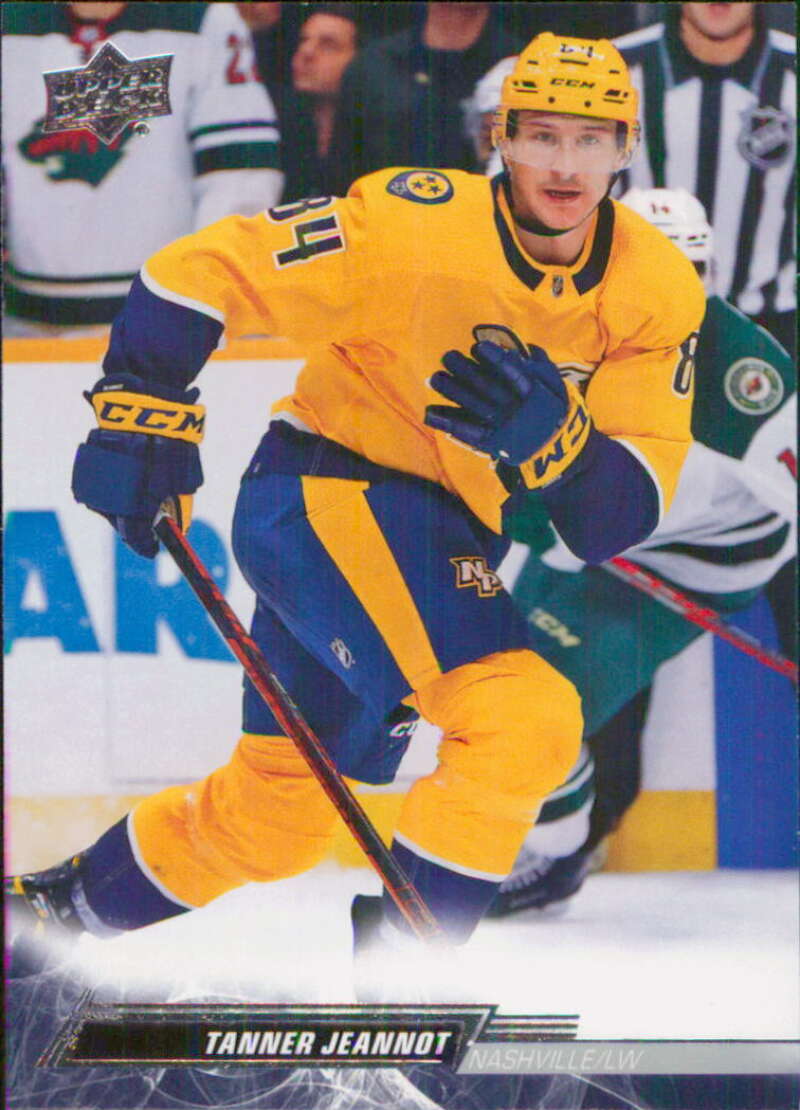 2022-23 Upper Deck Hockey #102 Tanner Jeannot Nashville Predators Image 1