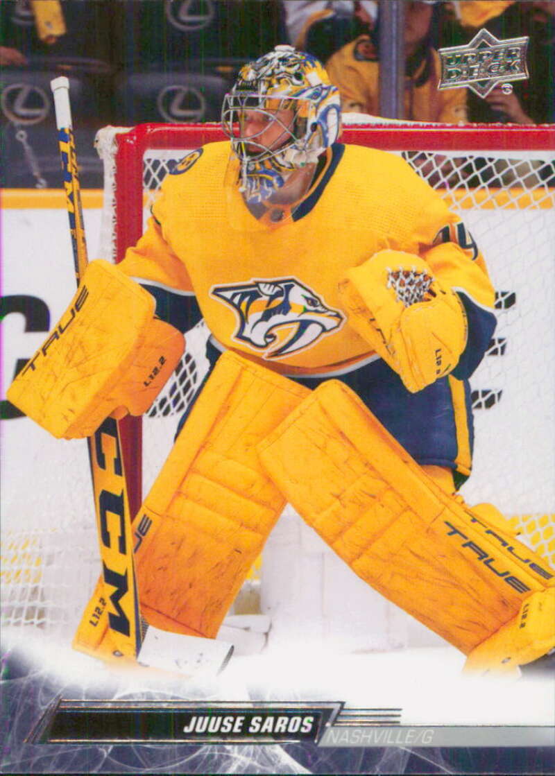 2022-23 Upper Deck Hockey #105 Juuse Saros Nashville Predators Image 1