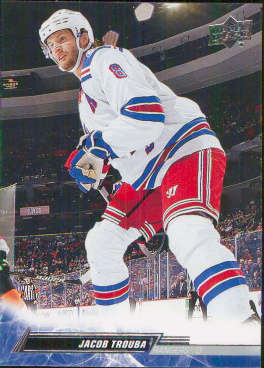 2022-23 Upper Deck Hockey #124 Jacob Trouba  New York Rangers  Image 1