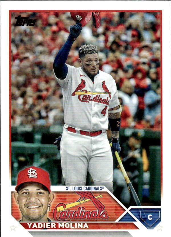 2023 Topps Baseball #4 Yadier Molina St. Louis Cardinals Image 1