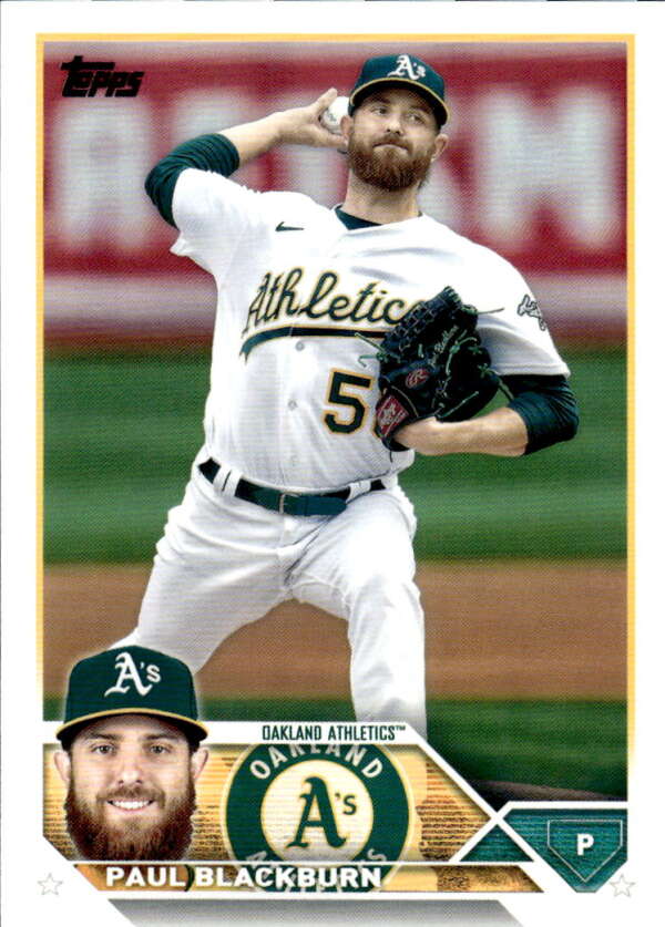 2023 Topps Baseball  #6 Paul Blackburn  Oakland Athletics  Image 1