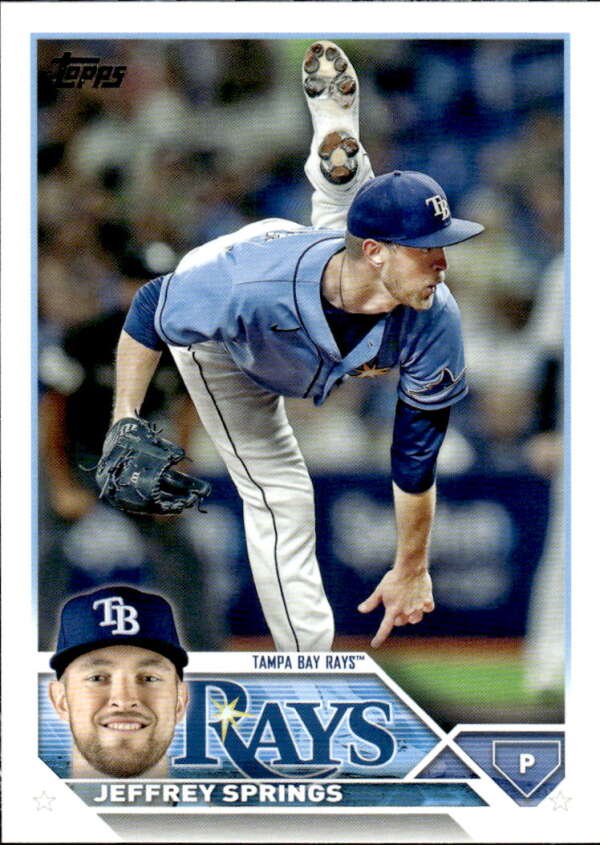 2023 Topps Baseball #12 Jeffrey Springs Tampa Bay Rays Image 1