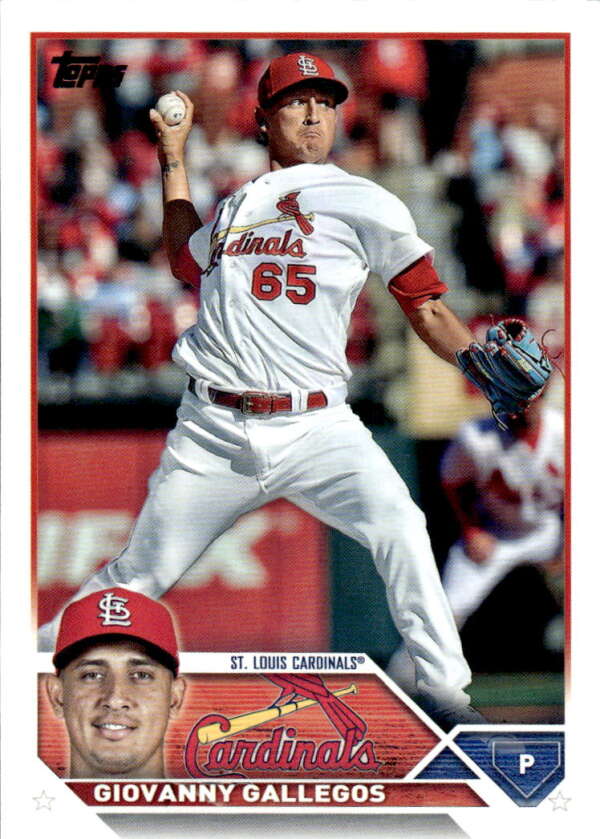 2023 Topps Baseball #13 Giovanny Gallegos St. Louis Cardinals Image 1