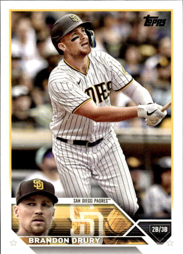 2023 Topps Baseball #14 Brandon Drury San Diego Padres Image 1