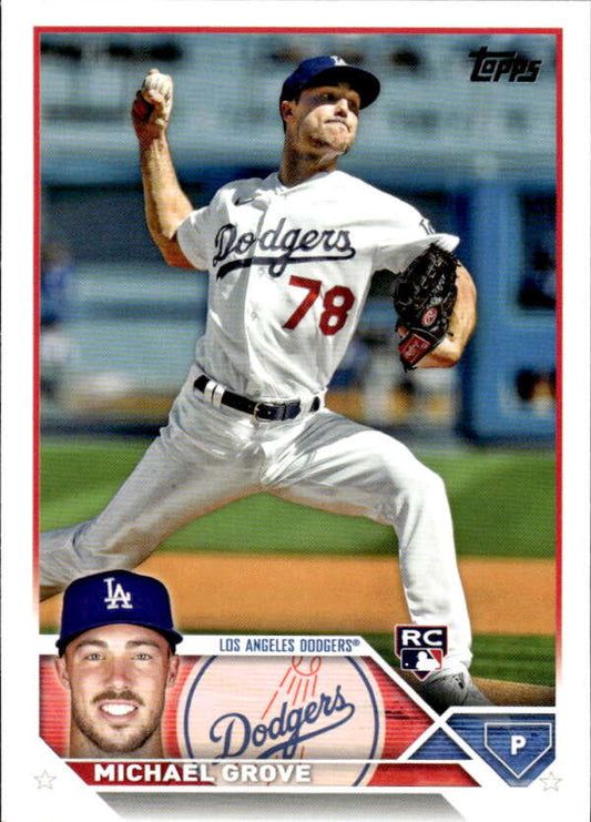 2023 Topps Baseball  #15 Michael Grove  RC Rookie Los Angeles Dodgers  Image 1