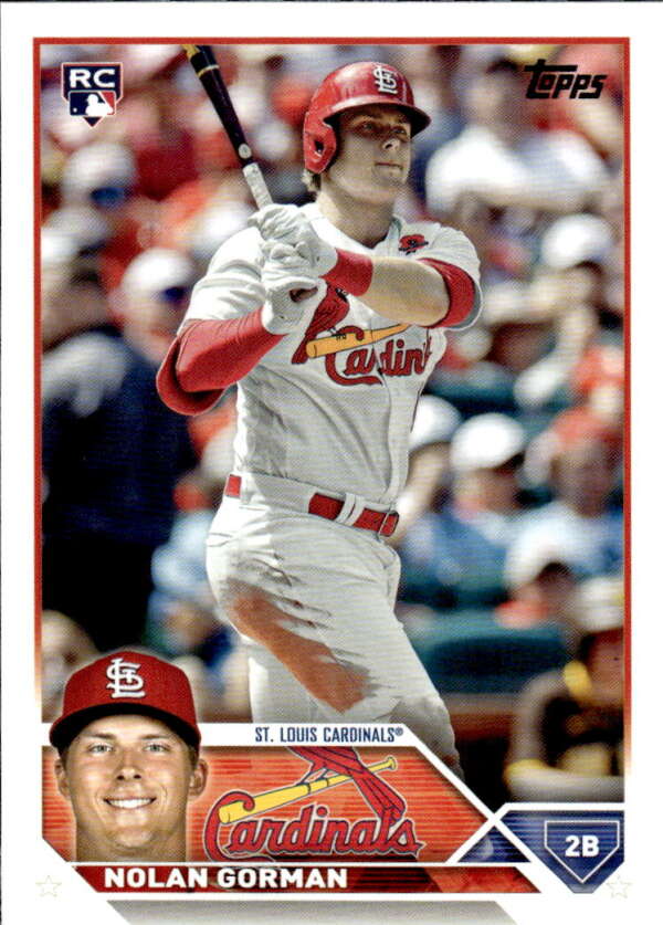 2023 Topps Baseball  #16 Nolan Gorman  RC Rookie St. Louis Cardinals  Image 1