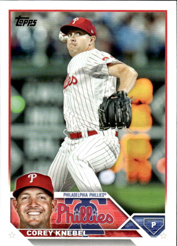 2023 Topps Baseball  #28 Corey Knebel  Philadelphia Phillies  Image 1