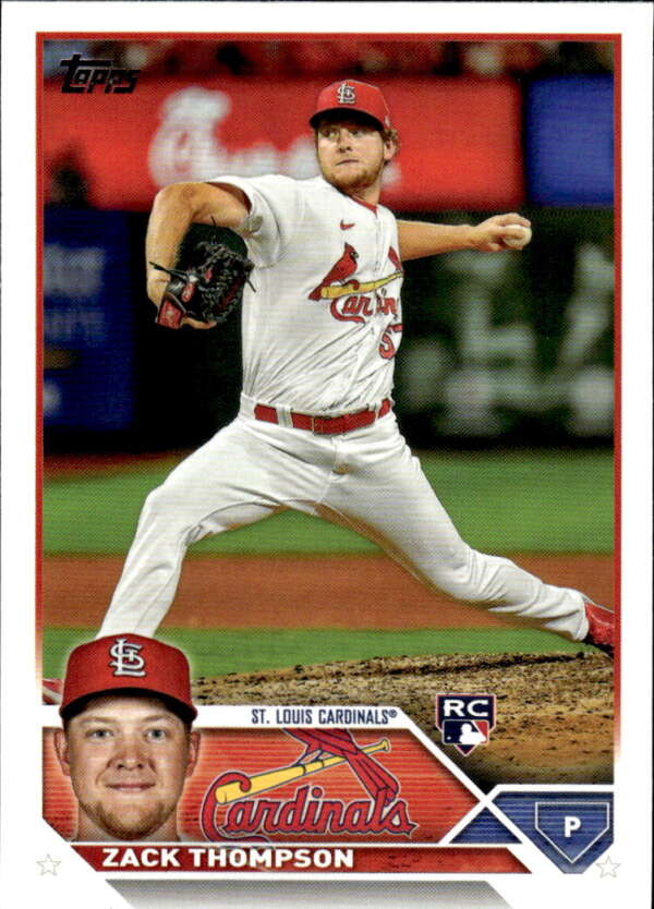 2023 Topps Baseball #34 Zack Thompson RC Rookie St. Louis Cardinals Image 1