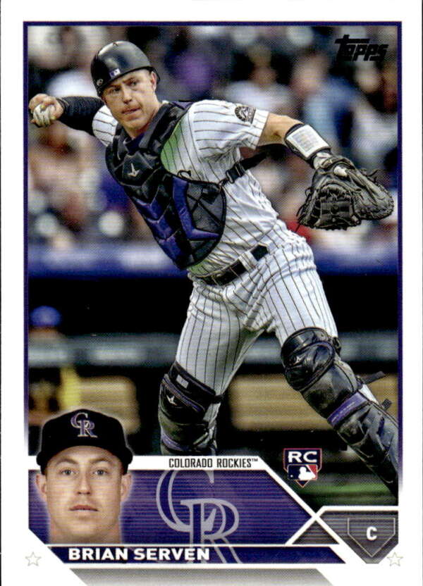 2023 Topps Baseball #41 Brian Serven RC Rookie Colorado Rockies Image 1