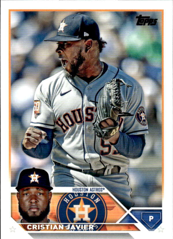 2023 Topps Baseball  #55 Cristian Javier  Houston Astros  Image 1