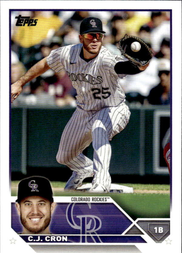 2023 Topps Baseball #63 C.J. Cron Colorado Rockies Image 1