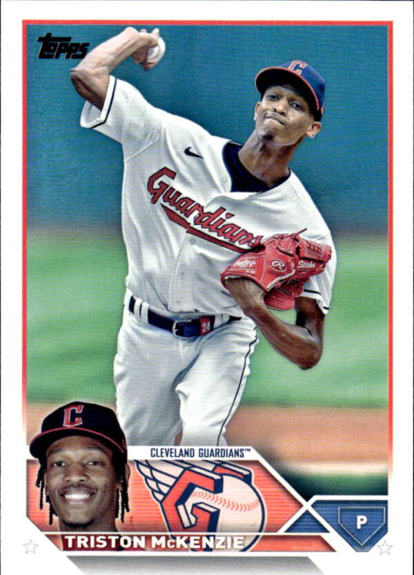 2023 Topps Baseball  #65 Triston McKenzie  Cleveland Guardians  Image 1