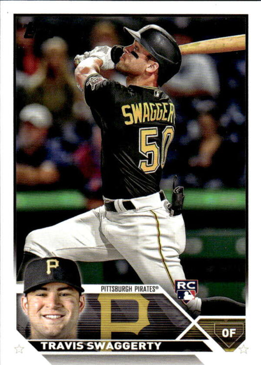 2023 Topps Baseball  #67 Travis Swaggerty  RC Rookie Pittsburgh Pirates  Image 1