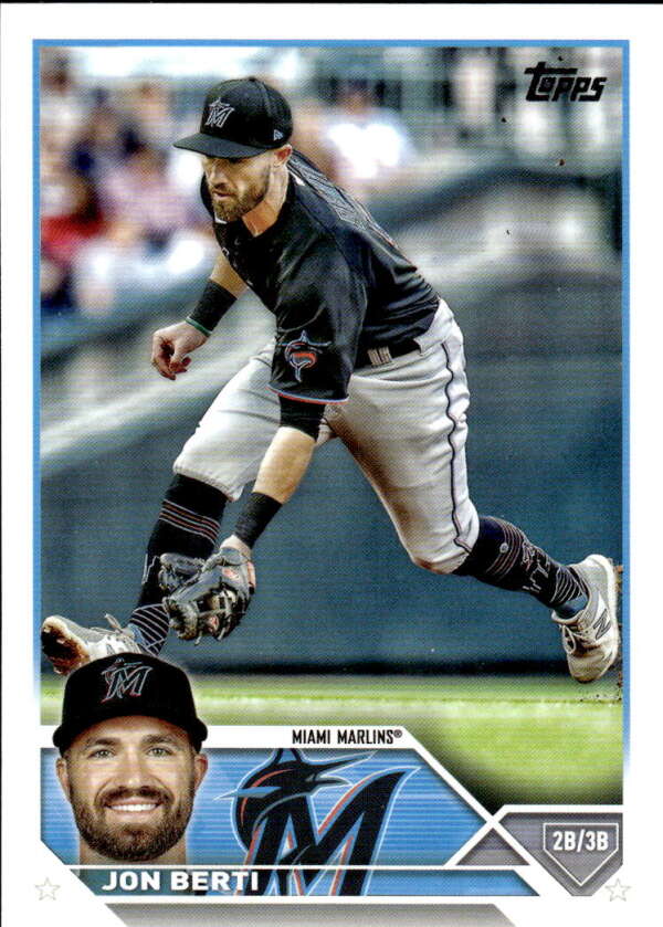2023 Topps Baseball #72 Jon Berti Miami Marlins Image 1