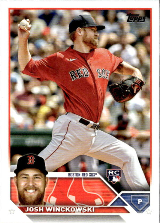 2023 Topps Baseball  #76 Josh Winckowski  RC Rookie Boston Red Sox  Image 1