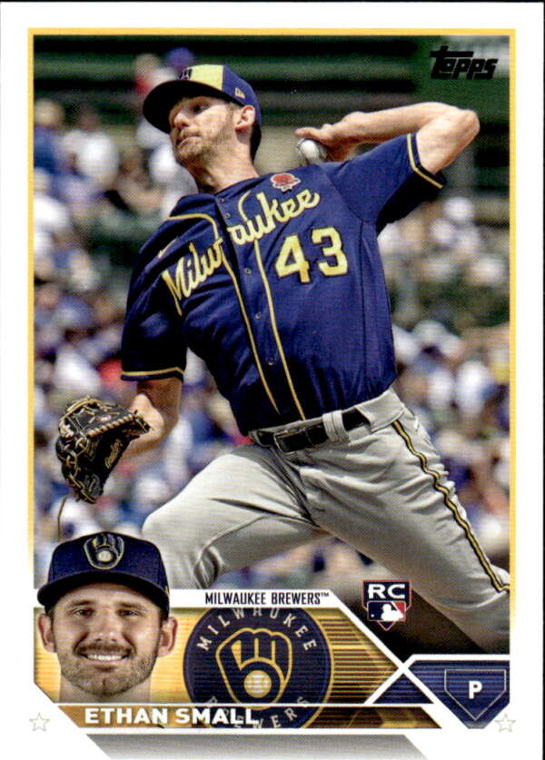 2023 Topps Baseball #87 Ethan Small RC Rookie Milwaukee Brewers Image 1