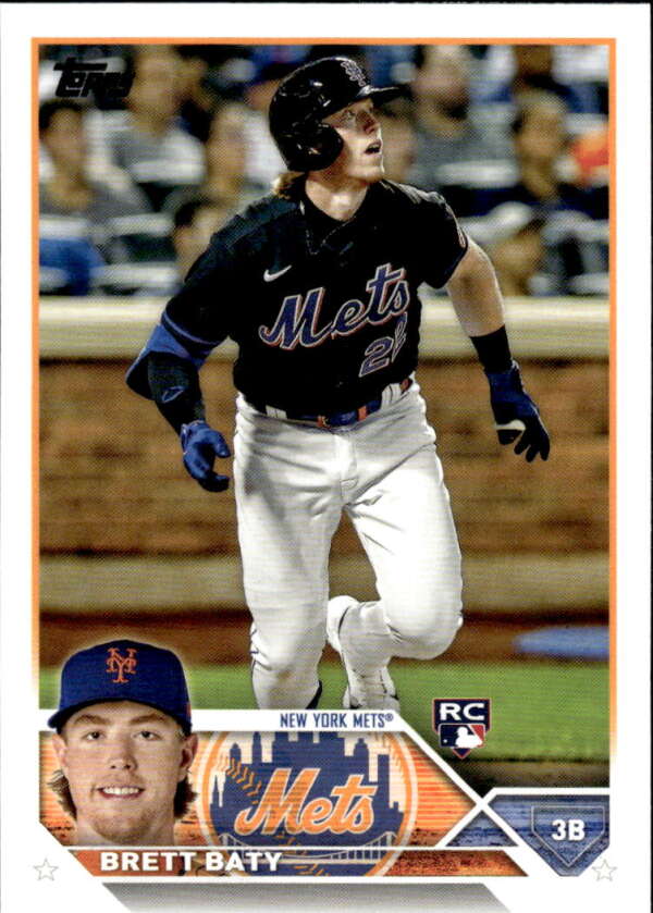 2023 Topps Baseball #89 Brett Baty RC Rookie New York Mets Image 1