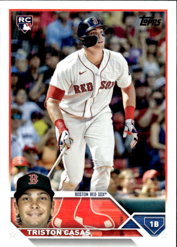 2023 Topps Baseball #92 Triston Casas RC Rookie Boston Red Sox Image 1