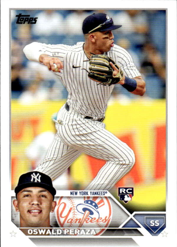 2023 Topps Baseball #94 Oswald Peraza RC Rookie New York Yankees Image 1
