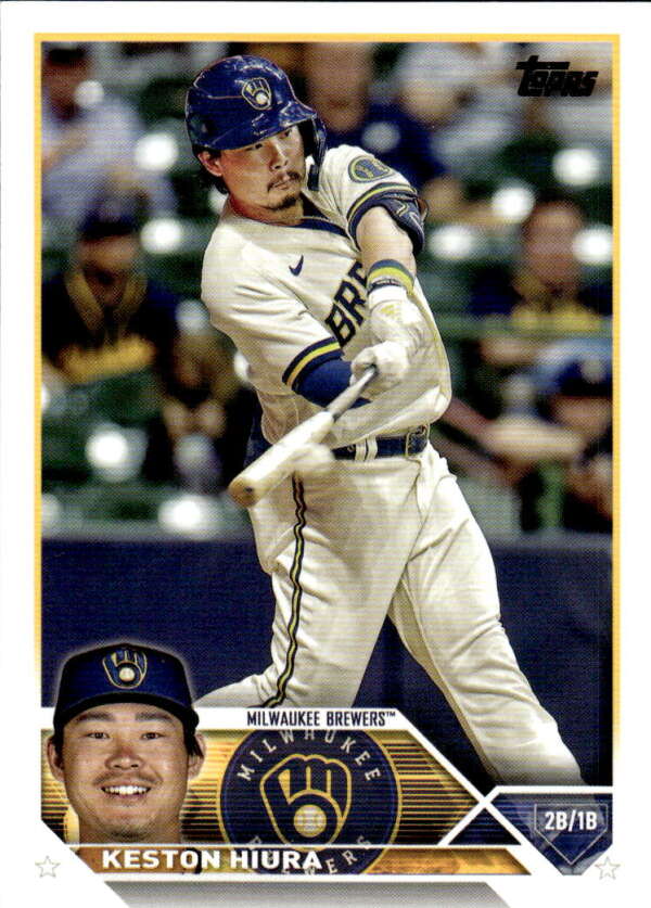 2023 Topps Baseball #104 Keston Hiura Milwaukee Brewers Image 1