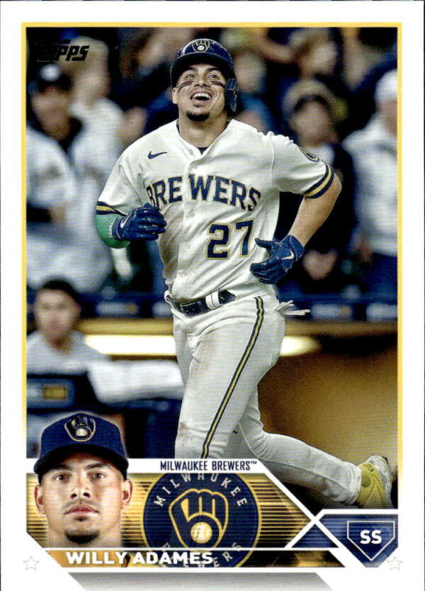 2023 Topps Baseball #106 Willy Adames Milwaukee Brewers Image 1