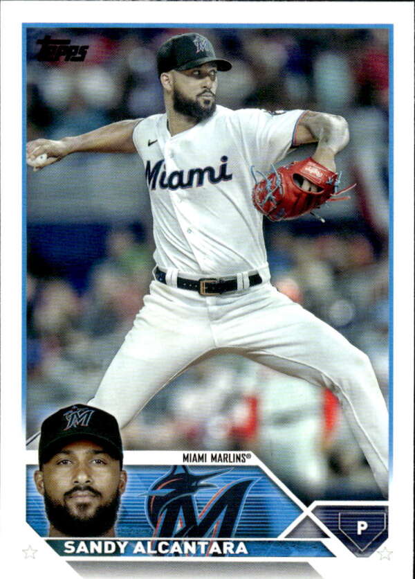 2023 Topps Baseball  #107 Sandy Alcantara  Miami Marlins  Image 1