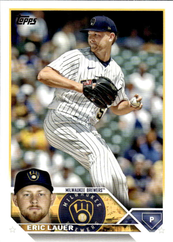 2023 Topps Baseball  #109 Eric Lauer  Milwaukee Brewers  Image 1