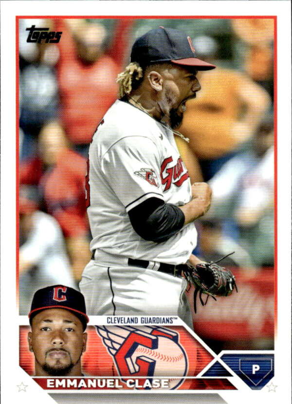 2023 Topps Baseball #117 Emmanuel Clase Cleveland Guardians Image 1
