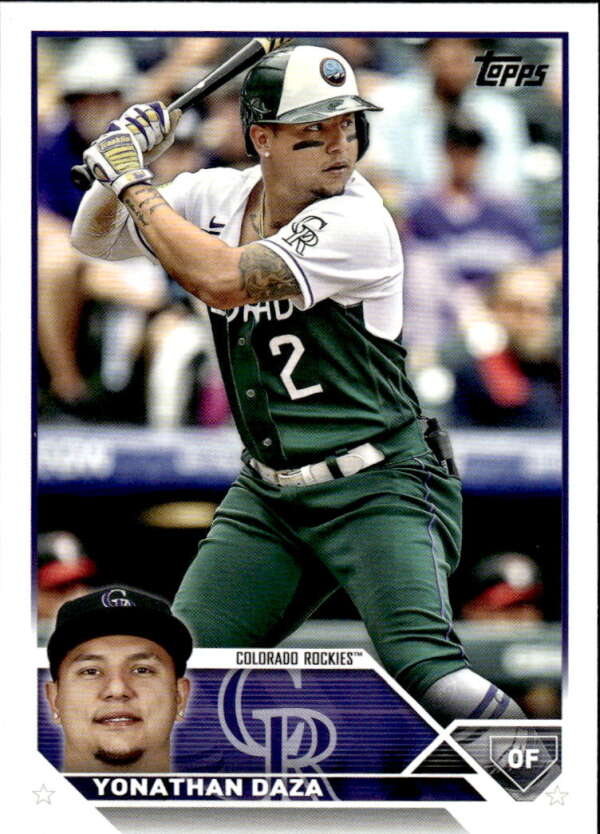 2023 Topps Baseball #122 Yonathan Daza Colorado Rockies Image 1