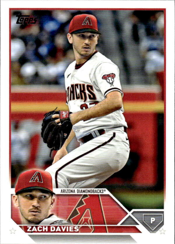 2023 Topps Baseball #123 Zach Davies Arizona Diamondbacks Image 1