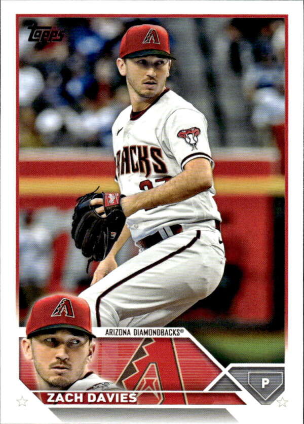 2023 Topps Baseball  #123 Zach Davies  Arizona Diamondbacks  Image 1