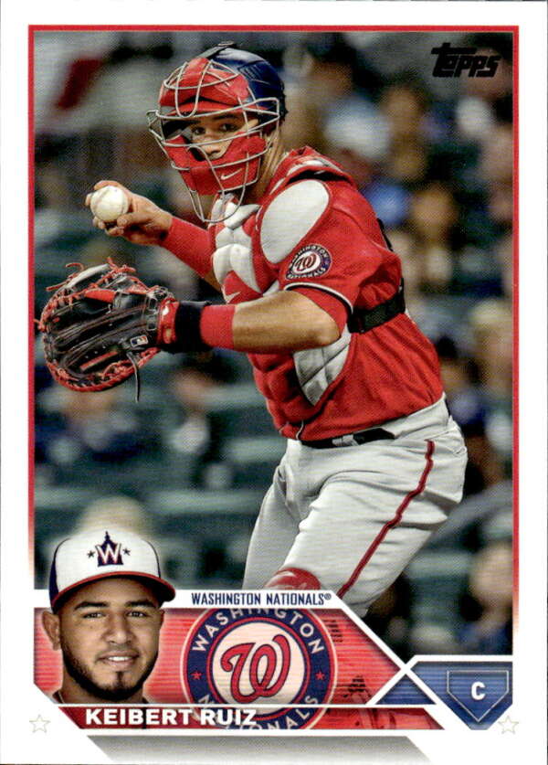 2023 Topps Baseball #130 Keibert Ruiz Washington Nationals Image 1