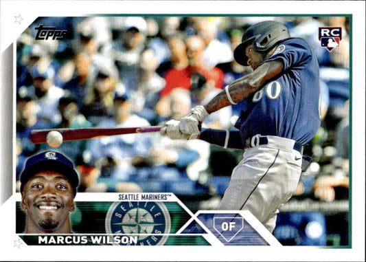 2023 Topps Baseball  #138 Marcus Wilson  RC Rookie Seattle Mariners  Image 1