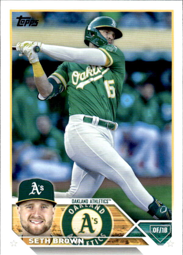 2023 Topps Baseball  #148 Seth Brown  Oakland Athletics  Image 1