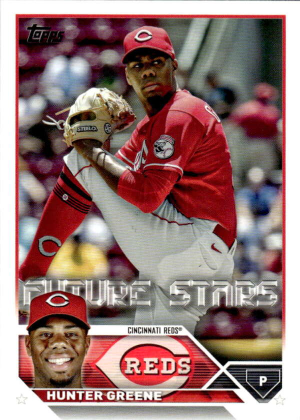 2023 Topps Baseball  #155 Hunter Greene  Cincinnati Reds  Image 1