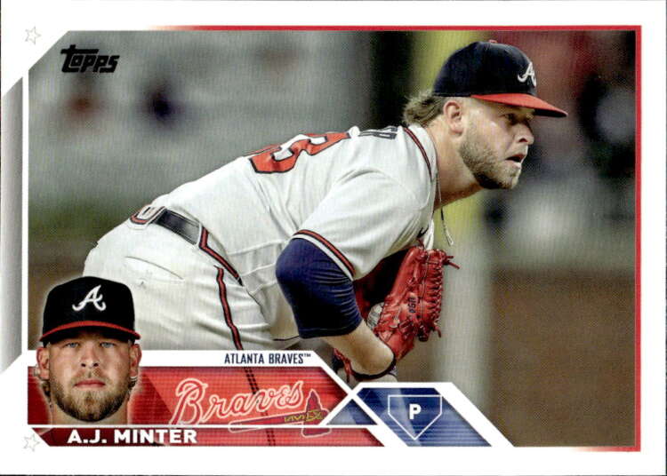 2023 Topps Baseball #159 A.J. Minter Atlanta Braves Image 1