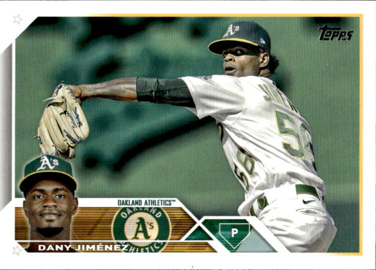 2023 Topps Baseball #164 Dany Jimenez Oakland Athletics Image 1