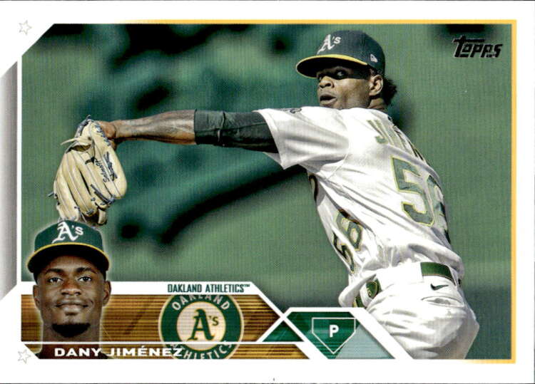 2023 Topps Baseball  #164 Dany Jimenez  Oakland Athletics  Image 1