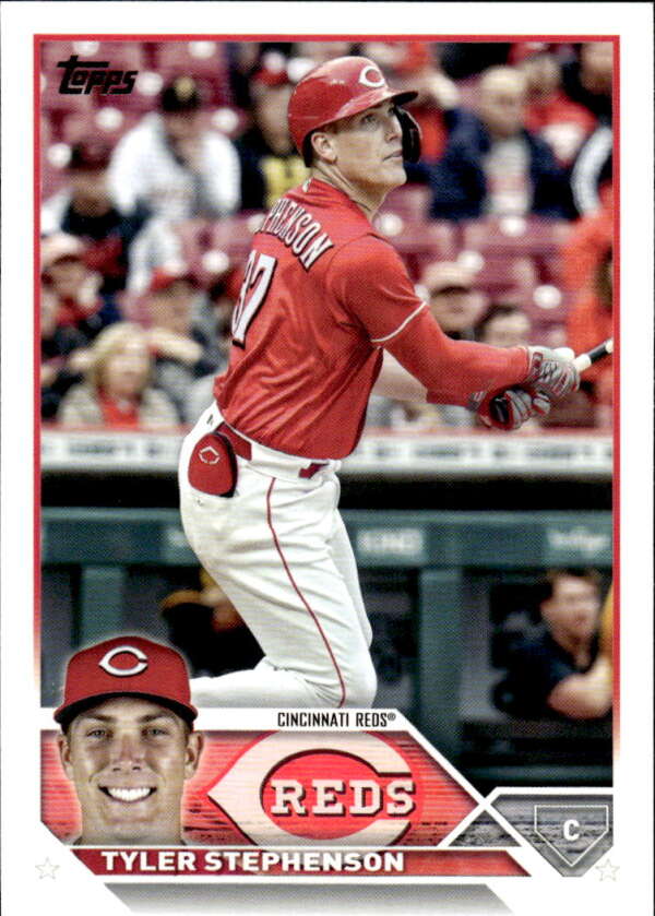 2023 Topps Baseball  #166 Tyler Stephenson  Cincinnati Reds  Image 1