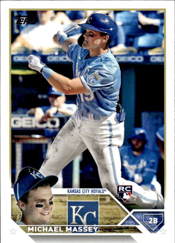 2023 Topps Baseball #167 Michael Massey RC Rookie Kansas City Royals Image 1
