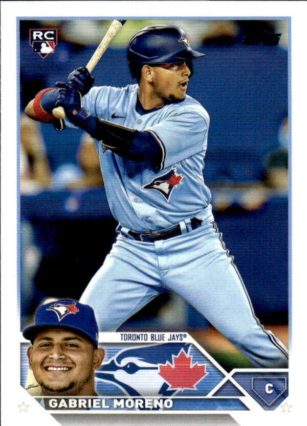 2023 Topps Baseball  #169 Gabriel Moreno  RC Rookie Toronto Blue Jays  Image 1