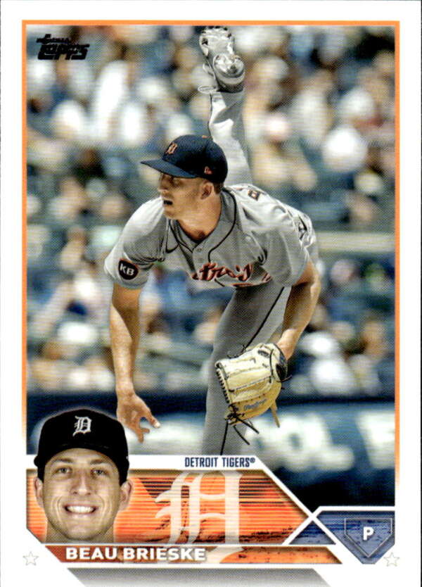 2023 Topps Baseball  #184 Beau Brieske  Detroit Tigers  Image 1