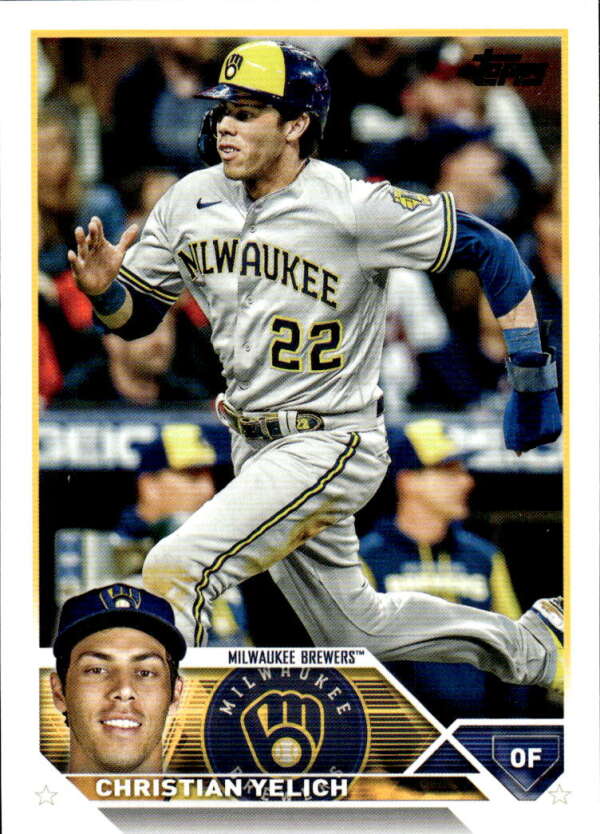 2023 Topps Baseball #192 Christian Yelich Milwaukee Brewers Image 1