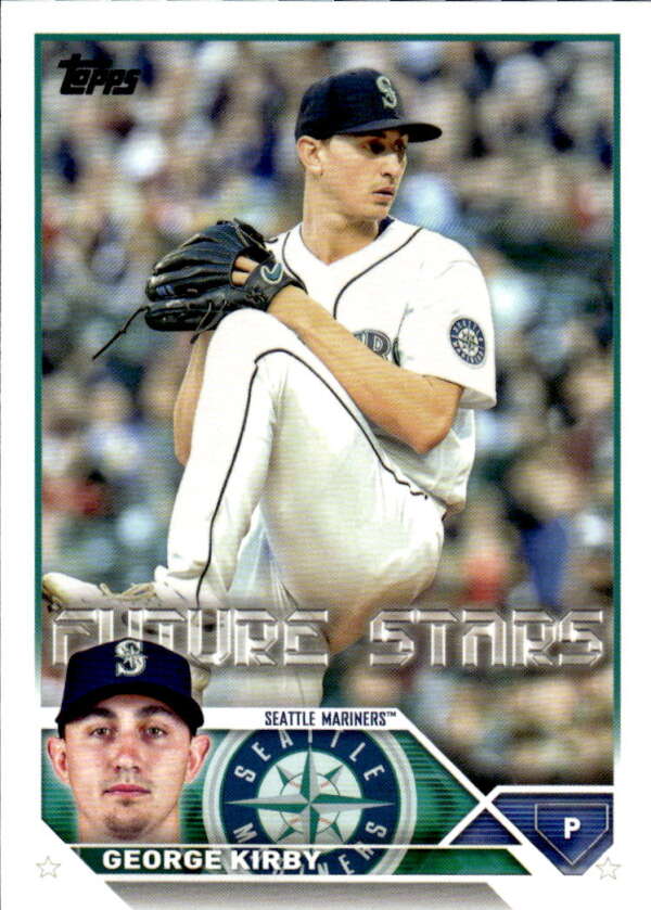 2023 Topps Baseball #195 George Kirby Seattle Mariners Image 1