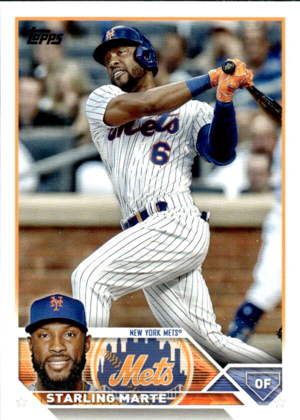 2023 Topps Baseball  #199 Starling Marte  New York Mets  Image 1