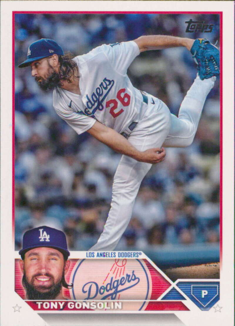 2023 Topps Baseball  #202 Tony Gonsolin  Los Angeles Dodgers  Image 1