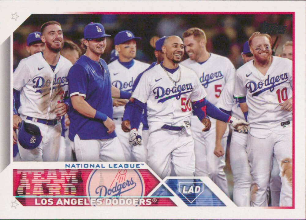 2023 Topps Baseball #219 Los Angeles Dodgers Team Card Image 1